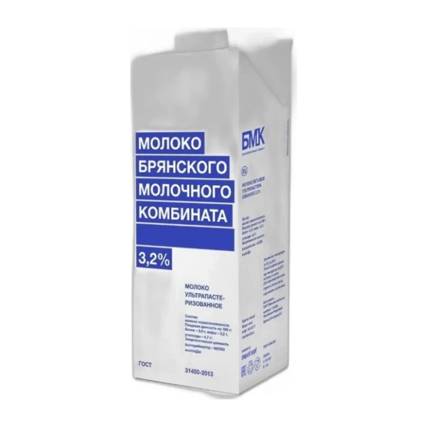 Молоко БМК 3,2% 1 л. (1 уп. - 12шт.)